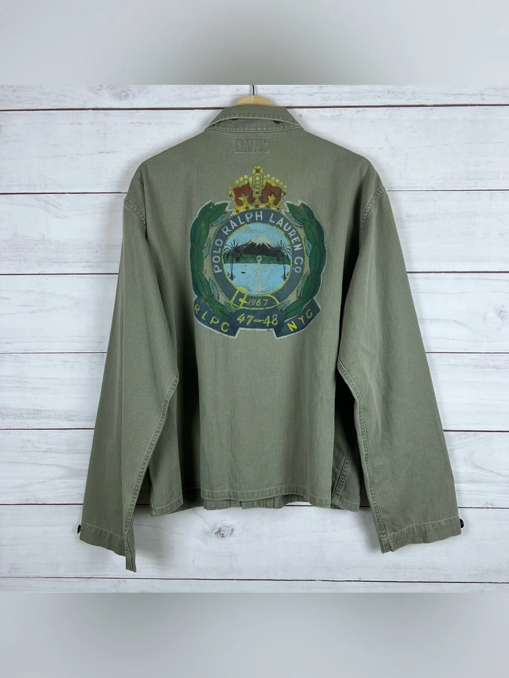 Vintage 90s Polo Ralph Lauren P-44 HBT US ARMY JACKET Mens XL RARE Crest